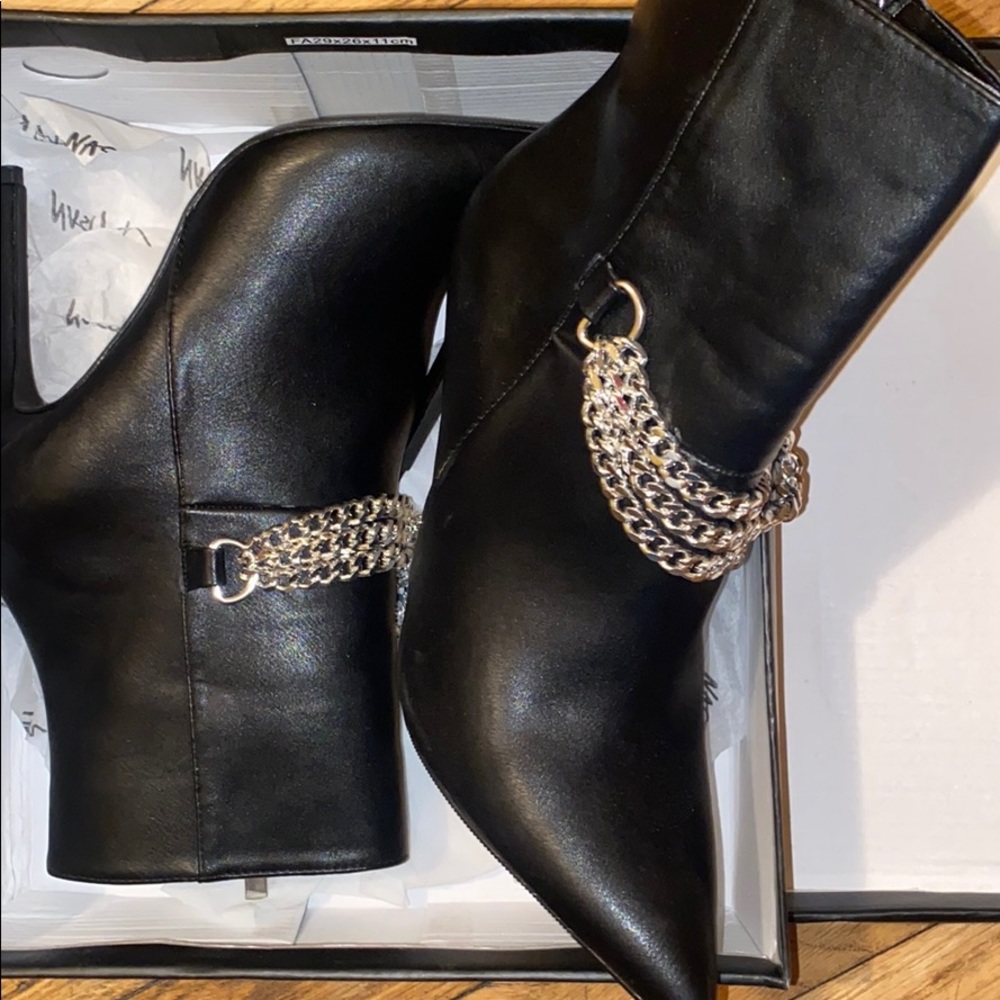 Black Chain Heels